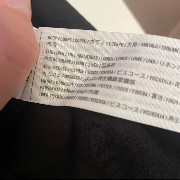 Abercrombie Maxi Linen Blend Dress in Black - Picture 6 of 6